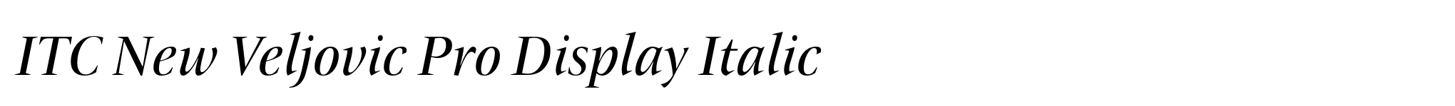 ITC New Veljovic Pro Display Italic image